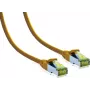 IT-BUDGET Cabo de rede Premium Cat.6A com cabo bruto Cat.7 - 600 MHz - LSZH - PoE+ - 10GBit - amarelo - 3 m