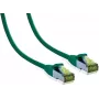 IT-BUDGET Cabo de rede Premium Cat.6A com cabo bruto Cat.7 - 600 MHz - LSZH - PoE+ - 10 Gigabit - verde - 2 m