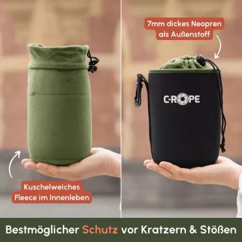 C-ROPE Bolsa para objetiva V2 preta variante S 10x9cm Retail