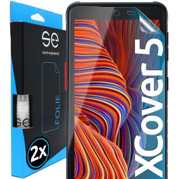 smart.engineered Película protetora de ecrã 2x3D para Samsung Galaxy Xcover 5 transparente (pack de 2)