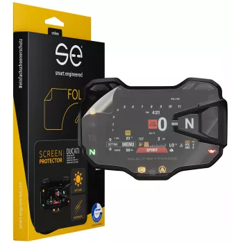 smart.engineered SE-DCP-2-0102-0030-1-M película protetora de ecrã para cockpit de Ducati Multistrada 950/1200/1260 2015+ e Multistrada V2(s) 2020+ - Transparente