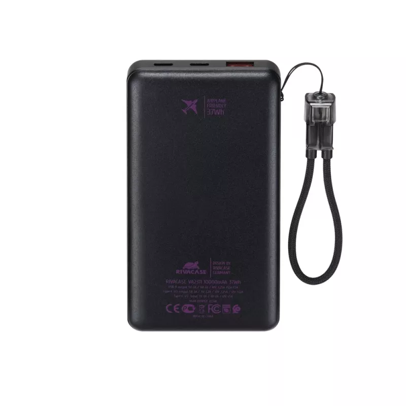 RIVACASE VA2311 power bank 10000 mAh 22,5W preto