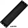 Rockstable painel de passagem de cabos com vedante de escovas - painel de gestão de cabos - preto - 276 mm - 73 mm - 10 mm - 180 g (RS19-CEBM)