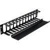 Rockstable painel de gestão de cabos 2U 19 polegadas - preto - aço SPCC - 483 mm (RS19-002)