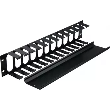 Rockstable painel de gestão de cabos 2U 19 polegadas - preto - aço SPCC - 483 mm (RS19-002)