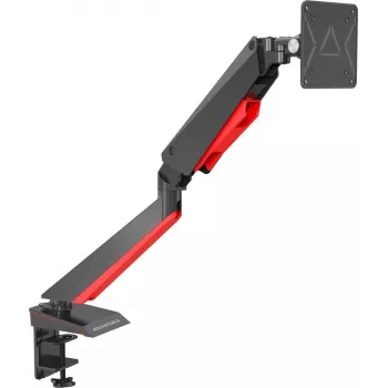 Rockstable RS-MM008 suporte para monitor gaming para 1 monitor - grampo de secretária / passagem - 8 kg - 15-32 polegadas - 100x100 mm - preto - vermelho