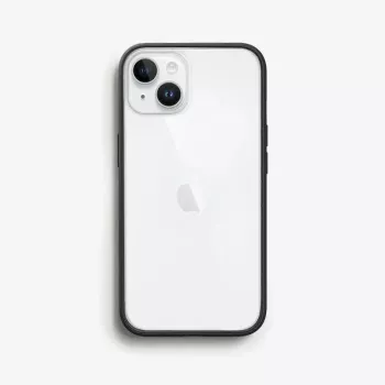 Woodcessories Clear Case para iPhone 14 Plus preto