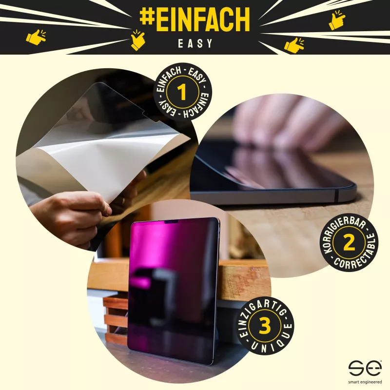 Película protetora de ecrã em vidro temperado smart.engineered se para Apple iPad 10,9 polegadas (10.ª geração) - Transparente