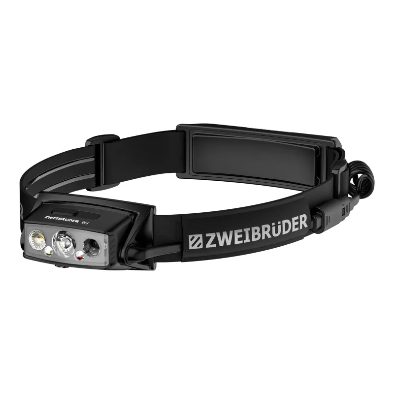 Zweibrüder ZB9H Lanterna de cabeça LED recarregável 2000 lúmenes USB-C