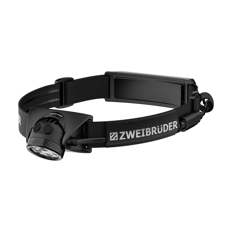 Zweibrüder ZB7H Lanterna de cabeça LED com bateria 1200 lúmenes USB-C