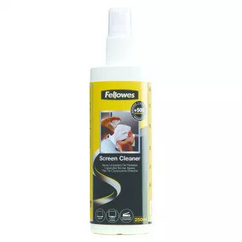 Fellowes Spray de limpeza de ecrãs 250 ml com pano de microfibra