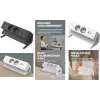 Fellowes Power Desk 2 Régua de tomadas de secretária, Type E, 2 tomadas, 2 USB, preto