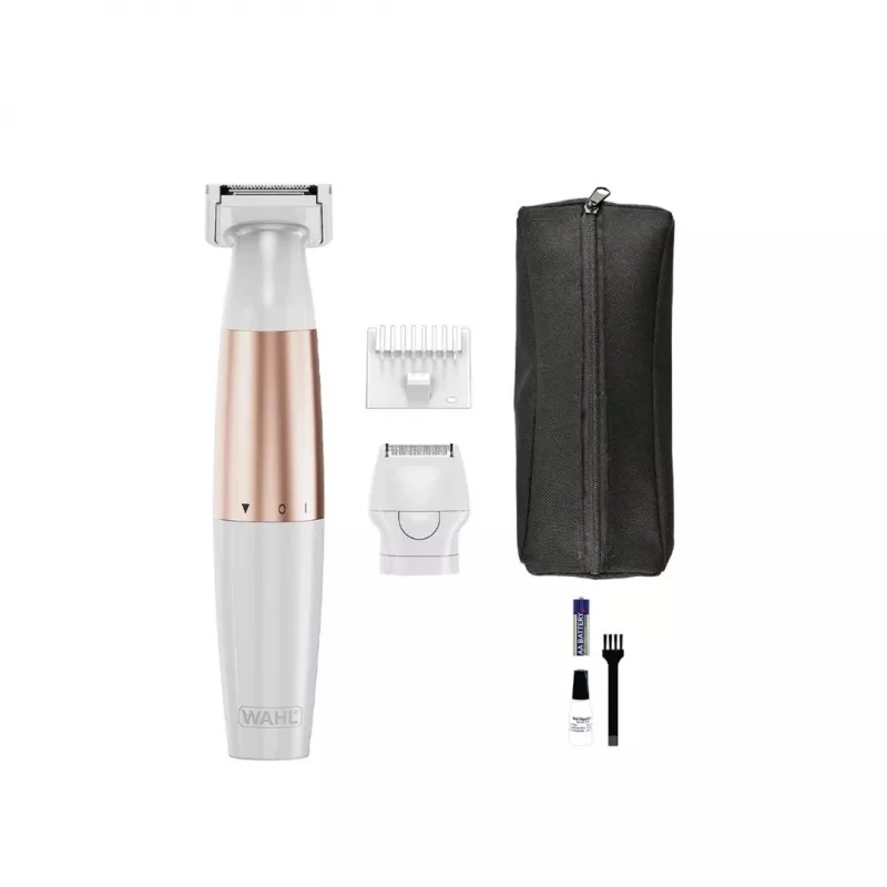 Wahl TRIM and SHAVE 3028668 Aparador de Bikini, recarregável, Molhado e Seco, Branco/Rosa