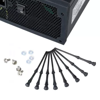 Akasa AK-MX002 suportes antivibração para ventoinhas - preto - borracha - silicone - embalagem de 4