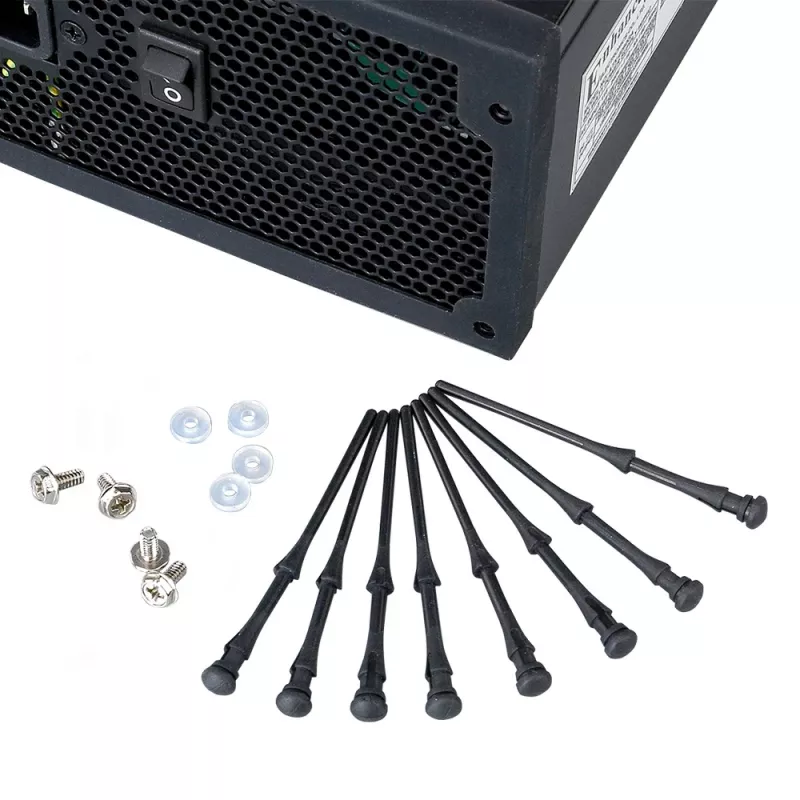Akasa AK-MX002 suportes antivibração para ventoinhas - preto - borracha - silicone - embalagem de 4