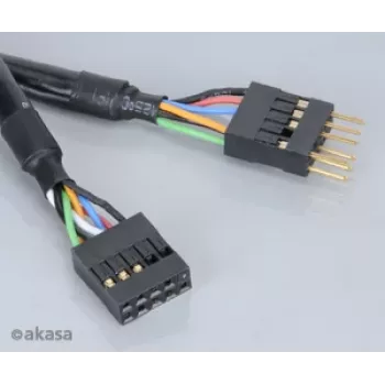Cabo de extensão Akasa EX1394I-40 IEEE 1394 FireWire 40 cm (0,4 m) ficha de 6 pinos para conector fêmea preto