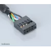 Cabo de extensão Akasa EX1394I-40 IEEE 1394 FireWire 40 cm (0,4 m) ficha de 6 pinos para conector fêmea preto