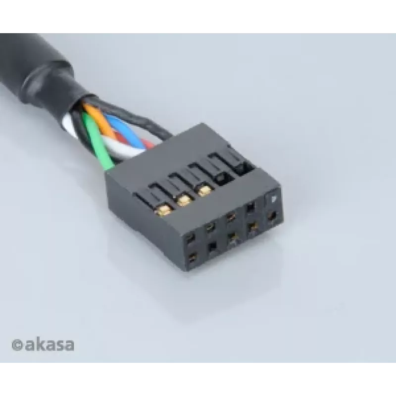 Cabo de extensão Akasa EX1394I-40 IEEE 1394 FireWire 40 cm (0,4 m) ficha de 6 pinos para conector fêmea preto