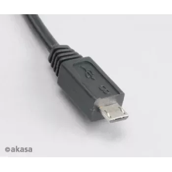 Cabo Akasa AK-CBUB05-10BK USB 2.0 - USB-A para Micro-USB-B - 1m - preto