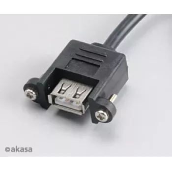 Cabo Akasa AK-CBUB06-60BK USB 2.0 interno para externo, 60 cm, preto
