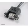 Cabo Akasa AK-CBUB06-60BK USB 2.0 interno para externo, 60 cm, preto