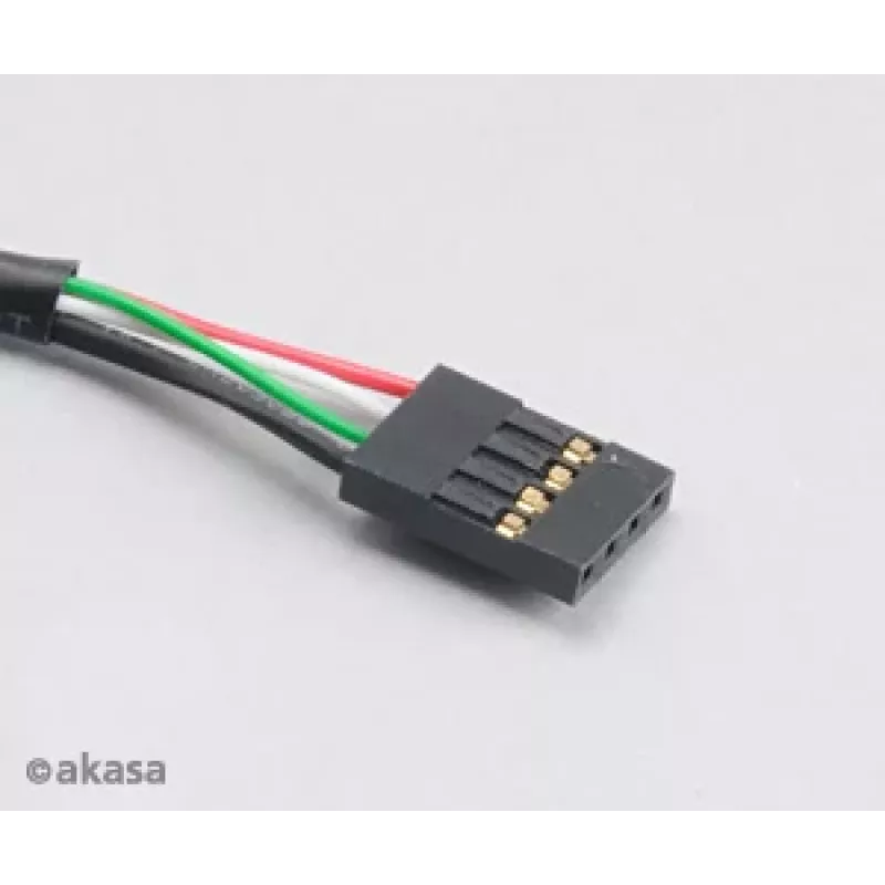 Cabo Akasa AK-CBUB06-60BK USB 2.0 interno para externo, 60 cm, preto