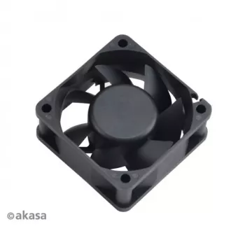 Ventoinha de caixa Akasa 60x25mm preta 3 pinos rolamento sleeve velocidade média