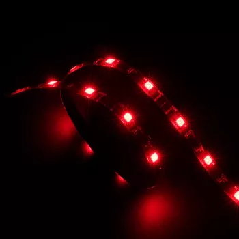 Tira de LED Akasa Vegas AK-LD02-05RD vermelha para iluminação de caixa de PC, 50cm, 30 LEDs, 12V
