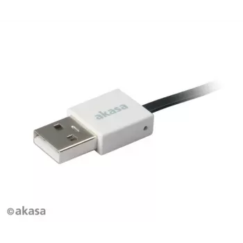 Cabo Akasa PROSLIM USB 2.0 rosa superslim sincronização e carregamento A - Micro B - 1m