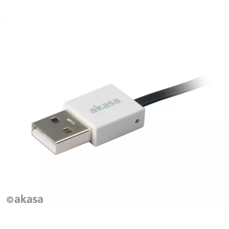 Cabo Akasa PROSLIM USB 2.0 rosa superslim sincronização e carregamento A - Micro B - 1m