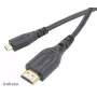Cabo HDMI High Speed com Ethernet Akasa 1,5m - HDMI Type-A para Micro HDMI - 4K - preto