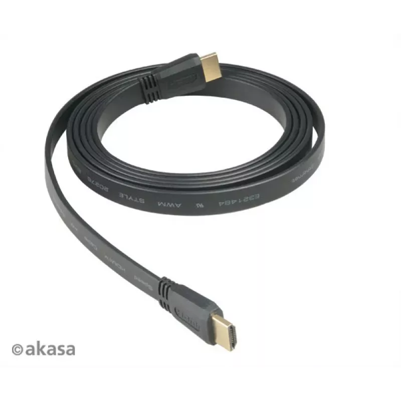 Cabo HDMI Akasa 2m High Speed com Ethernet 10,2 Gbit/s 4K 3D preto