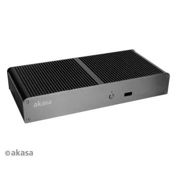 Caixa NUC sem ventoinha Akasa Tesla T - preta - UCFF - USB