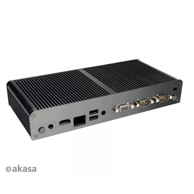 Caixa NUC sem ventoinha Akasa Tesla T - preta - UCFF - USB
