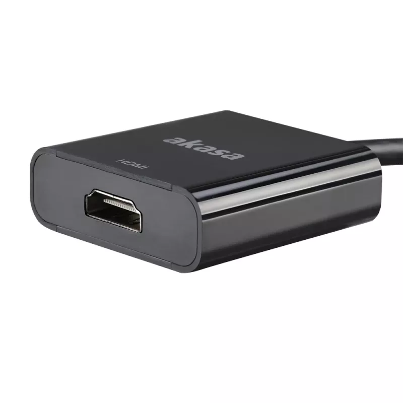 Adaptador de vídeo Akasa Mini DisplayPort macho para HDMI fêmea - 4K@30Hz, preto