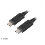 Cabo Akasa AK-CBUB26-10BK USB-C para USB-C 1m - USB 3.2 Gen 2 - 10 Gbit/s - 100W PD - preto