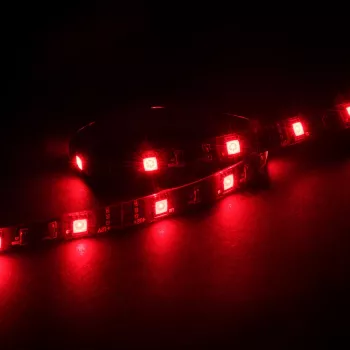 Akasa Vegas M AK-LD05-50RD fita LED vermelha para iluminação interior de caixa de PC, 50 cm, fixação magnética, Molex 4 pinos