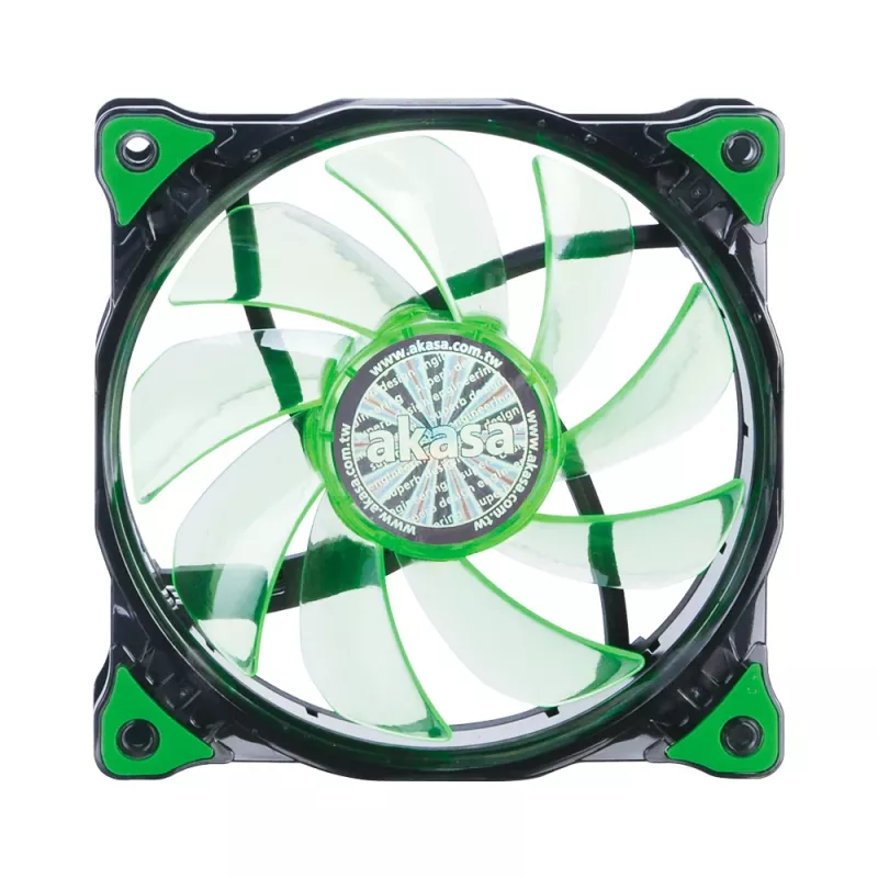 Ventoinha de caixa Akasa Vegas AK-FN091-GN 120 mm LED verde