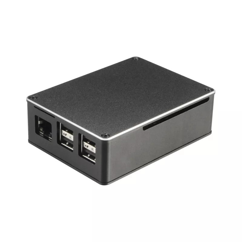 Caixa Akasa A-RA02-M1B para Raspberry Pi - alumínio - arrefecimento passivo sem ventoinha - preto