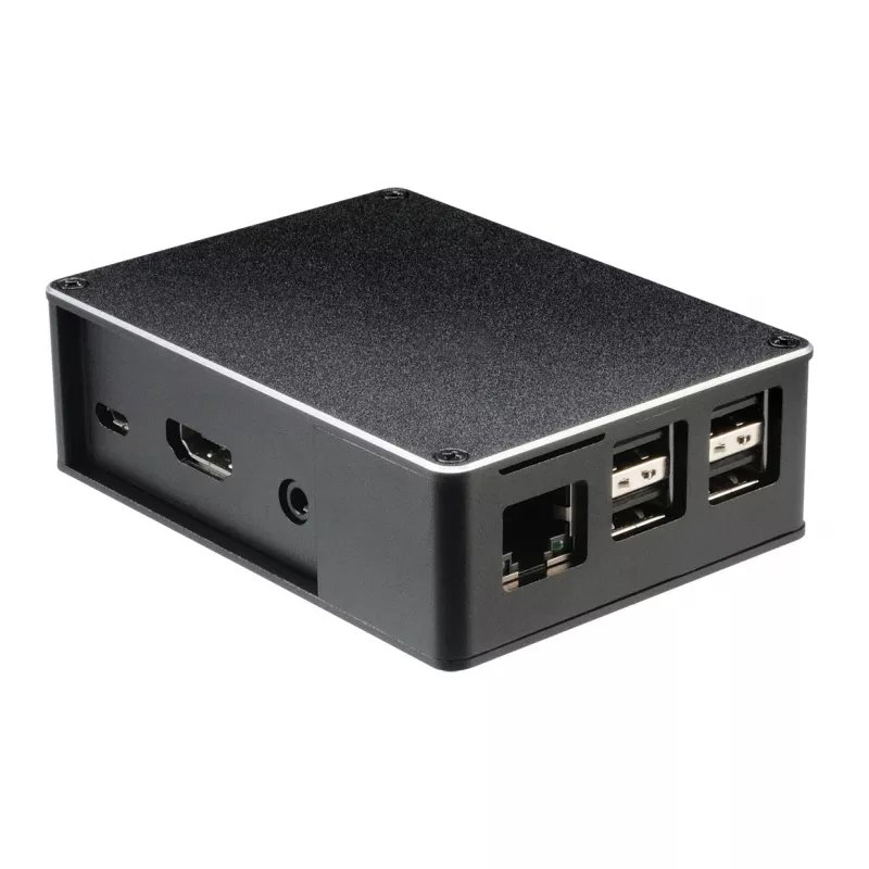 Caixa Akasa A-RA02-M1B para Raspberry Pi - alumínio - arrefecimento passivo sem ventoinha - preto