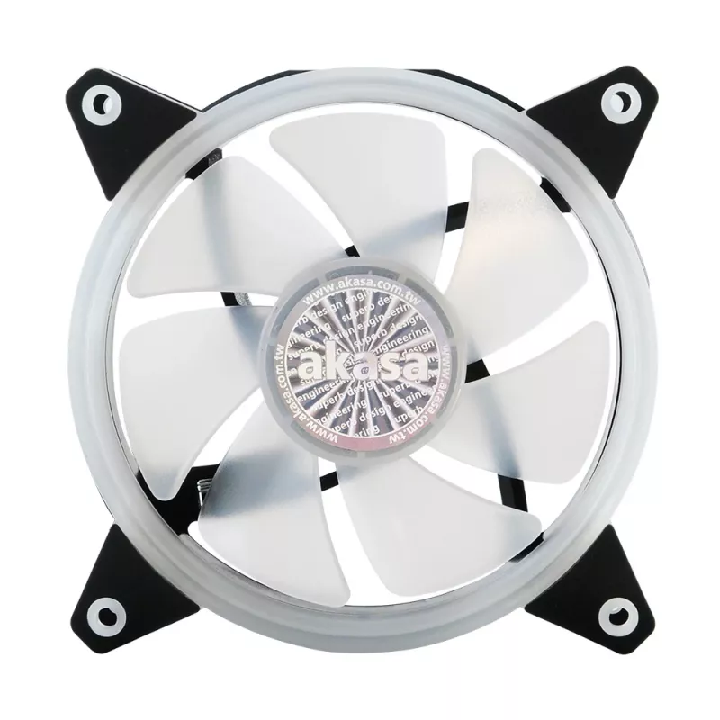 Ventoinha Akasa Vegas R7 120 mm RGB LED, 500-1500 rpm, 41,9 CFM, 23,8 dB(A), PWM, RGB 4 pinos, ASUS Aura Sync, MSI Mystic Light Sync, Gigabyte Fusion