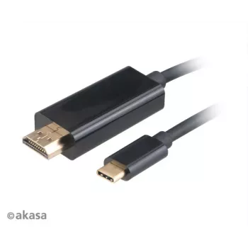 Cabo adaptador Akasa AK-CBCA12-18BK USB-C para HDMI 1,8 m preto