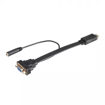 Cabo adaptador Akasa AK-CBHD18-20BK HDMI para VGA 0,2 m preto