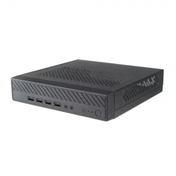 Caixa Akasa Cypher MX Thin Mini-ITX, alumínio/SGCC, preto, 1x 2,5 polegadas HDD/SSD, montagem VESA