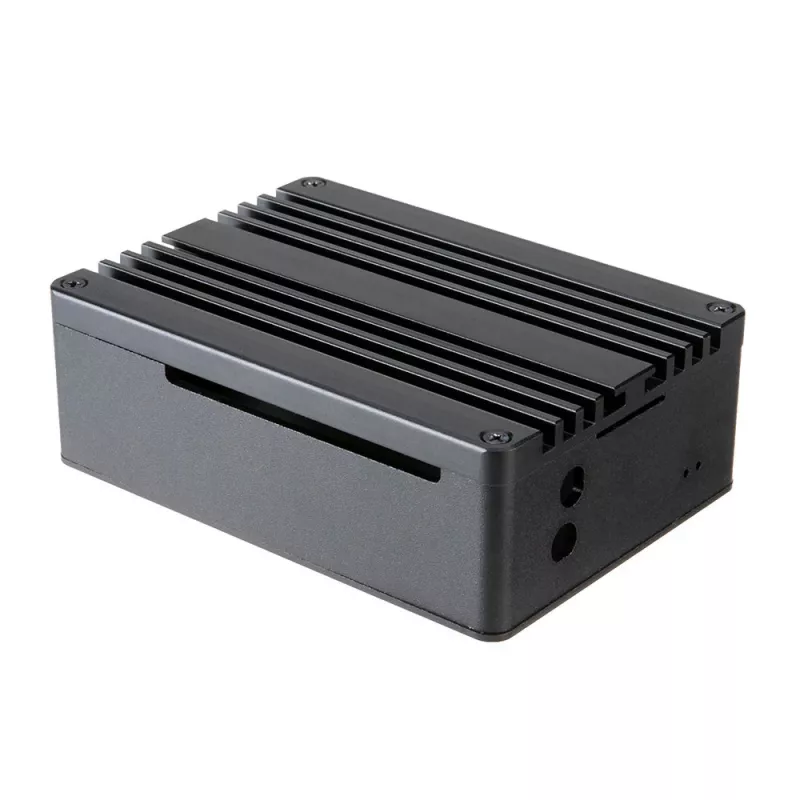 Caixa Akasa Pi-4 - alumínio anodizado - preto