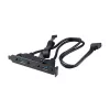 Cabo adaptador interno Akasa USB 3.1 Gen 2 com duas fichas USB 3.0 Type-A - 50 cm - preto