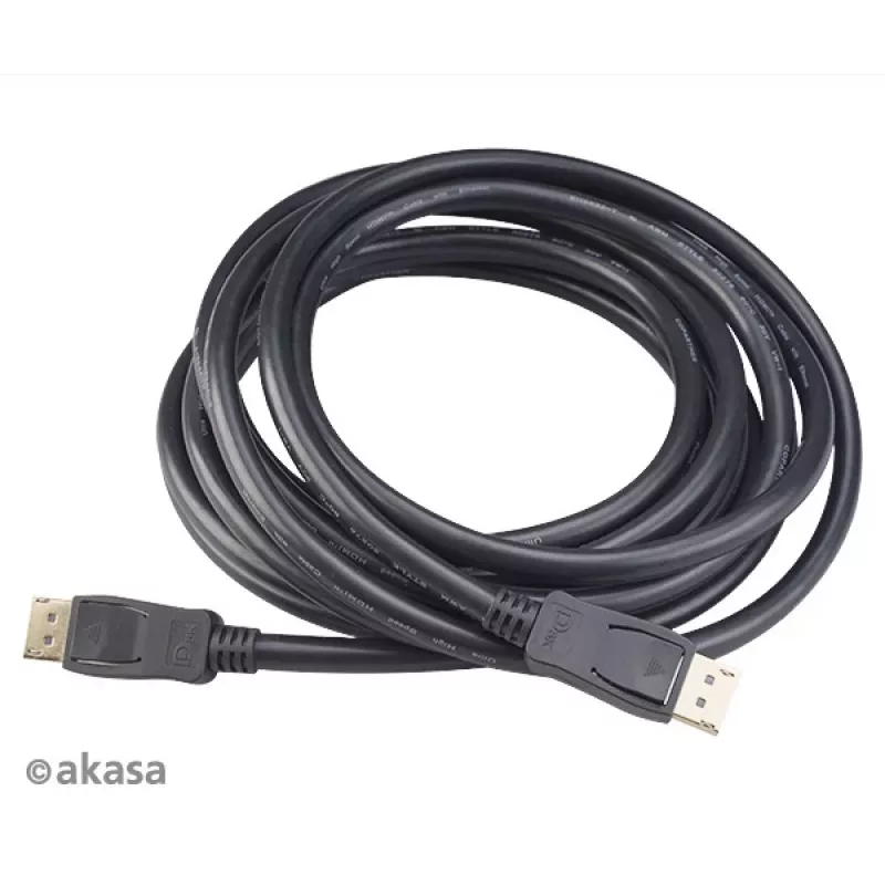 Cabo Akasa AK-CBDP23-50BK DisplayPort 1.4 5 m preto