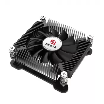 Dissipador CPU Akasa KS7 Intel LGA 1200/115X Low Profile 16mm de altura com parafusos e backplate