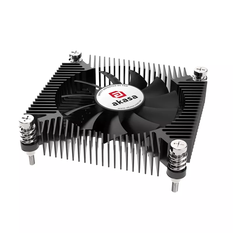 Dissipador CPU Akasa KS7 Intel LGA 1200/115X Low Profile 16mm de altura com parafusos e backplate