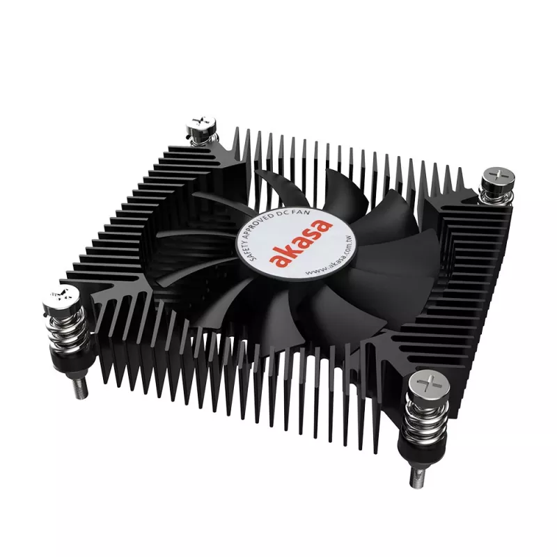 Dissipador CPU Akasa KS7 Intel LGA 1200/115X Low Profile 16mm de altura com parafusos e backplate